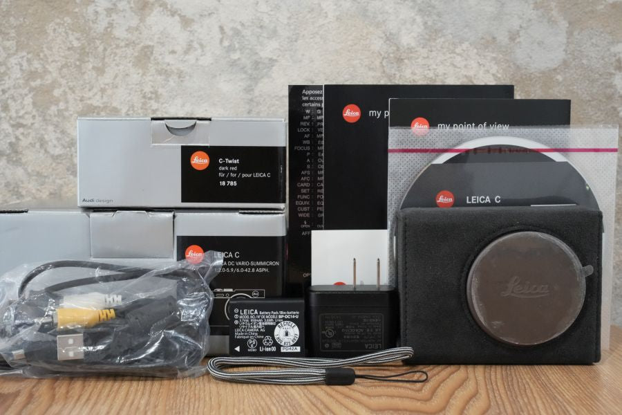 LEICA C Typ112 ダークレッド レザーケース付き