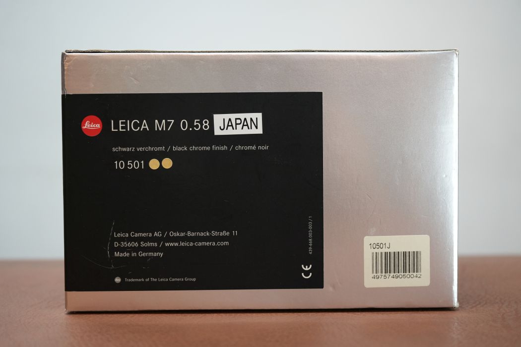 LEICA M7 0.58 JAPAN Black Chrome
