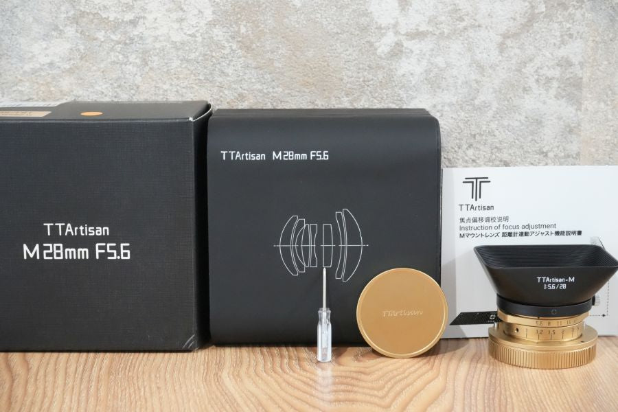 TTArtisan M28mm F5.6 Gold 500本限定 箱付き