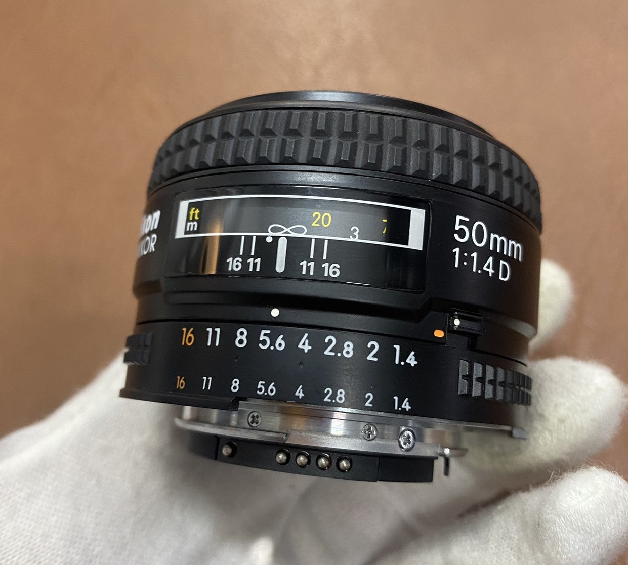 Nikon Ai AF Nikkor 50mm F1.4D フード付き