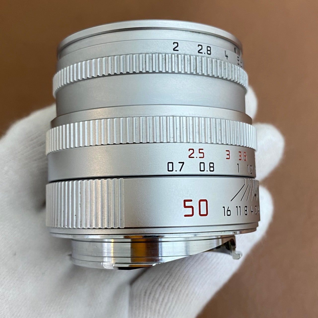 LEICA Summicron M50mm f2.0 4th Silver フード組み込み OH済み
