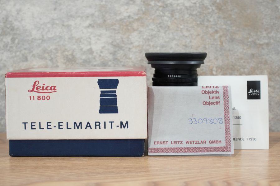 LEICA Tele-Elmarit M90mm f2.8 2nd Black 1984年製 箱＆フード付き