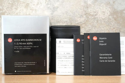 APO-Summicron M90mm f2.0 ASPH.Black Paint 付属品完備