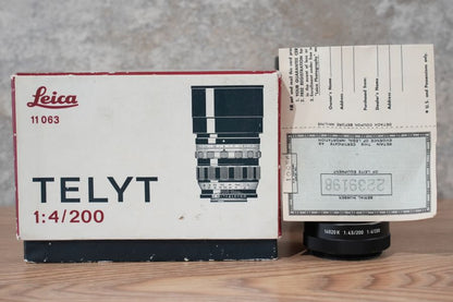Telyt L200mm f4.0 フード組込 ビゾフレックス用+14020接写リング 1967年製 メンテナンス済み