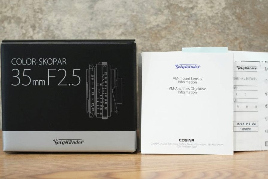 Voigtlander COLOR-SKOPAR 35mm F2.5 PII VM Black 箱付き