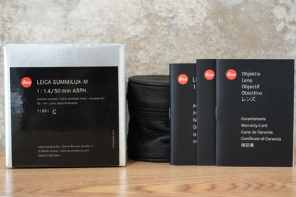 LEICA Summilux M50mm f1.4 ASPH.6bit Black 11891C 付属品完備 メンテナンス済み