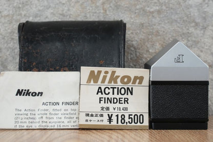 Nikon F用 アクションファインダー 革ケース付き