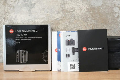 LEICA Summicron M50mm f2.0 Black 6bit 11826 2024年製 付属品完備