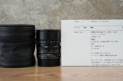 LEICA Summilux M50mm f1.4 ASPH.6bit Black 11891C 2018年製