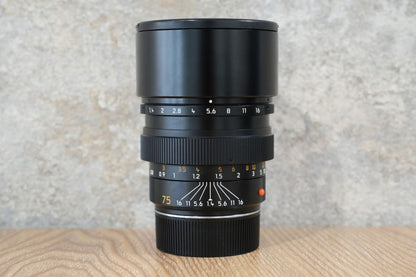 LEICA Summilux M75mm f1.4 フード組み込み