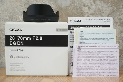 SIGMA Contemporary 28-70mm F2.8 DG DN Eマウント用