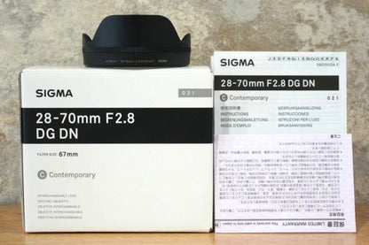 SIGMA Contemporary 28-70mm F2.8 DG DN Eマウント用 メーカー保証付き