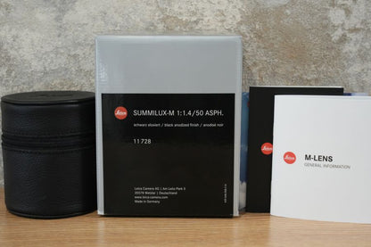 LEICA Summilux M50mm f1.4 ASPH. 11728 Black