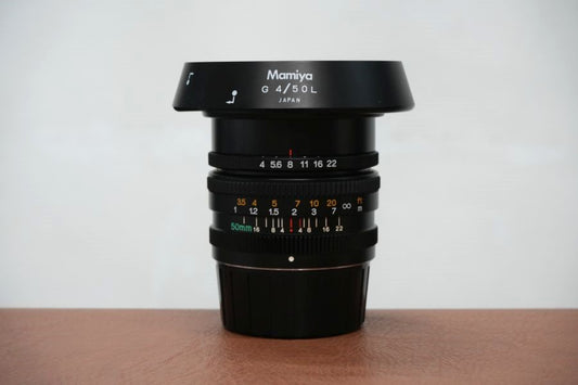 Mamiya マミヤ G 50mm F4L フード付き