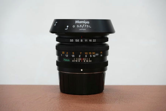 Mamiya マミヤ G 75mm F3.5L フード付き