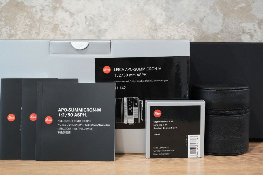 APO-Summicron M50mm f2.0 ASPH.Silver 11142 付属品完備 OH済み