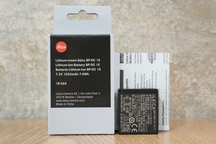 LEICA BP-DC15 D-LUX用リチウムイオンバッテリー 18564  箱付き