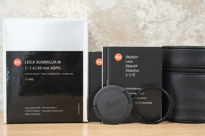 LEICA Summilux M35mm f1.4 ASPH.11663 FLE 6bit 付属品完備