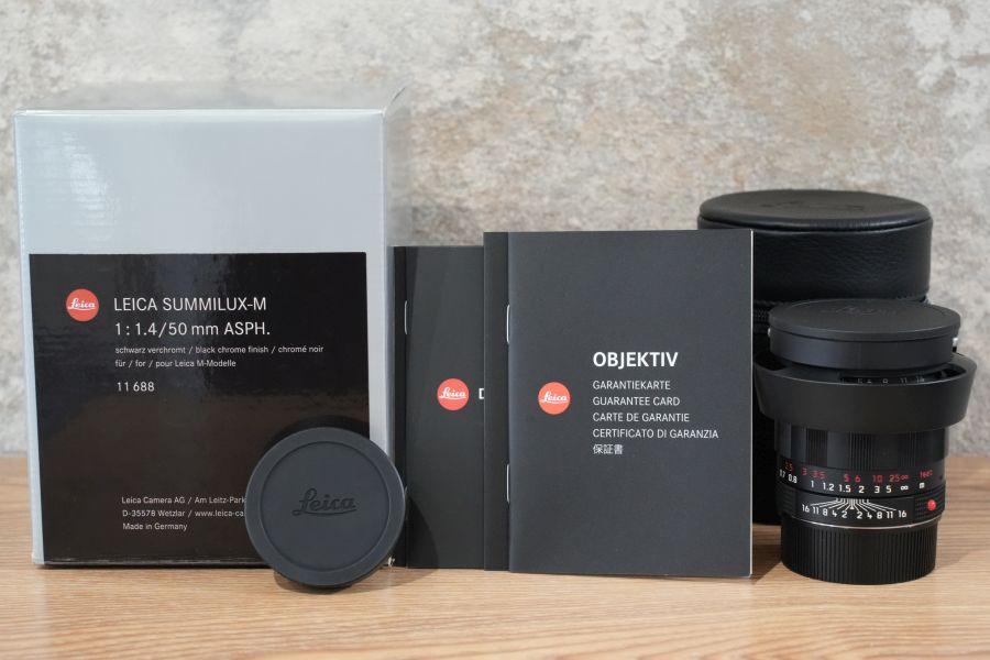 LEICA Summilux M50mm f1.4 ASPH. Black Chrome 11688 付属品完備