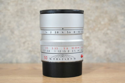 LEICA Summilux M50mm f1.4 ASPH.Silver 11892C 6bit 付属品完備