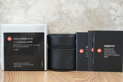 LEICA Summilux M50mm f1.4 ASPH.Silver 11892C 6bit 付属品完備