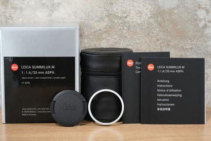 LEICA Summilux M35mm f1.4 ASPH. 11675 FLE Silver 6bit