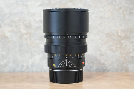 LEICA Summilux M75mm f1.4 フード組み込み 1987年製 箱付き