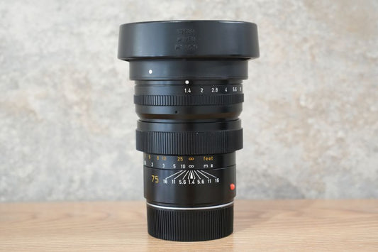 LEICA Summilux M75mm f1.4 前期 1981年製 フード付き メンテナンス済み