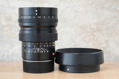 LEICA Summilux M75mm f1.4 前期 1981年製 フード付き メンテナンス済み