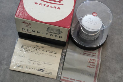 LEICA Summicron M35mm f2.0 1st 8枚玉 GERMANY 1969年製 箱付き