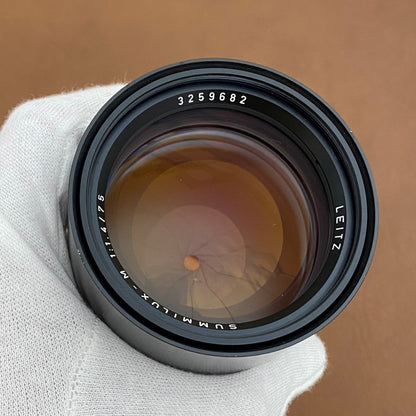 LEICA Summilux M75mm f1.4 フード組み込み メンテンス済み
