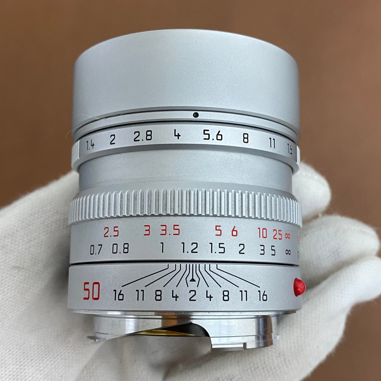 LEICA Summilux M50mm f1.4 ASPH.Silver 11892C 6bit 付属品完備