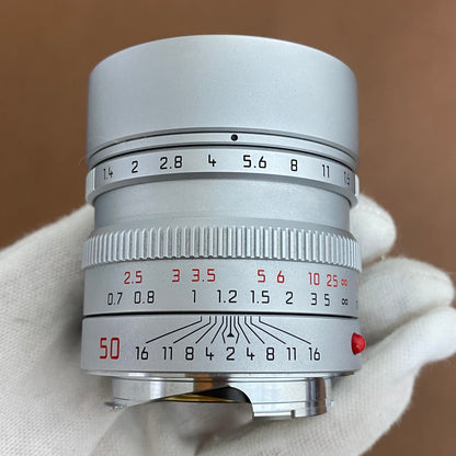 LEICA Summilux M50mm f1.4 ASPH.Silver 11892C 6bit 付属品完備