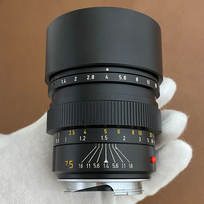 LEICA Summilux M75mm f1.4 フード組み込み 1987年製 箱付き