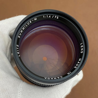 LEICA Summilux M75mm f1.4 前期 1981年製 フード付き メンテナンス済み