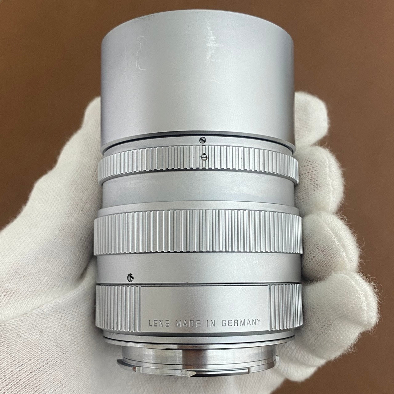 LEICA Elmarit M90mm f2.8 フード組み込み Silver 6bit改 1997年製 メンテナンス済み