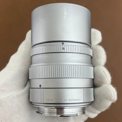 LEICA Elmarit M90mm f2.8 フード組み込み Silver 6bit改 1997年製 メンテナンス済み