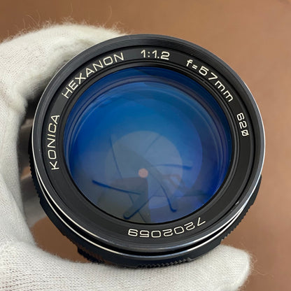 KONICA Hexanon 57mm f1.2 EE ARマウント メンテナンス済み