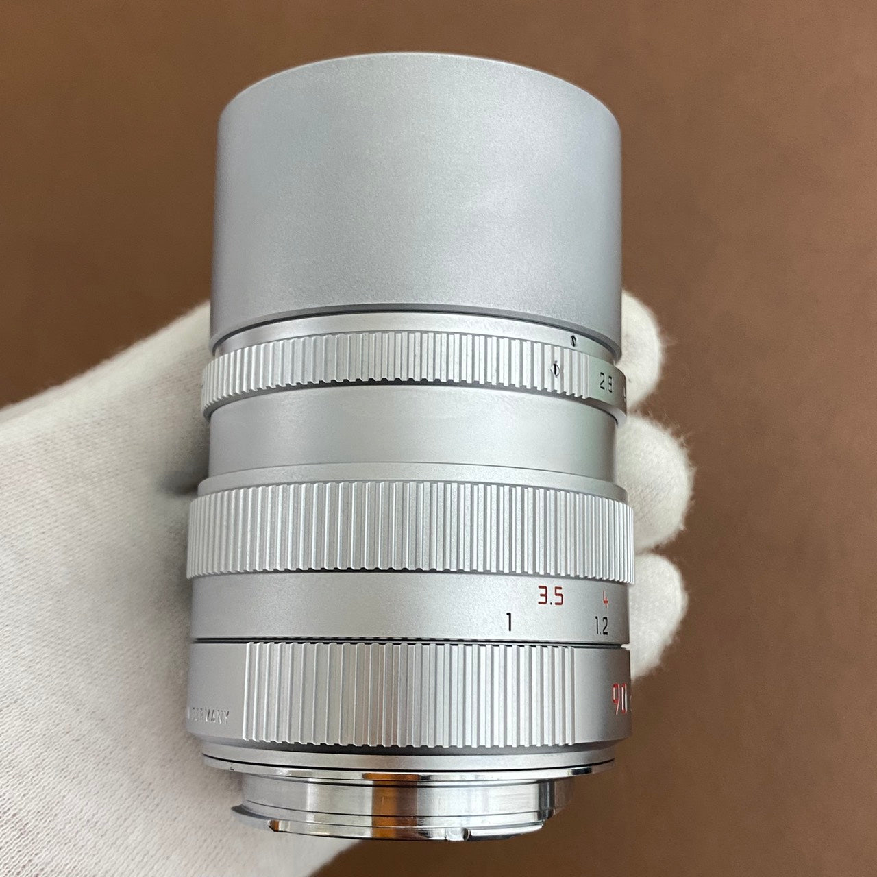 LEICA Elmarit M90mm f2.8 フード組み込み Silver 1997年製 付属品完備