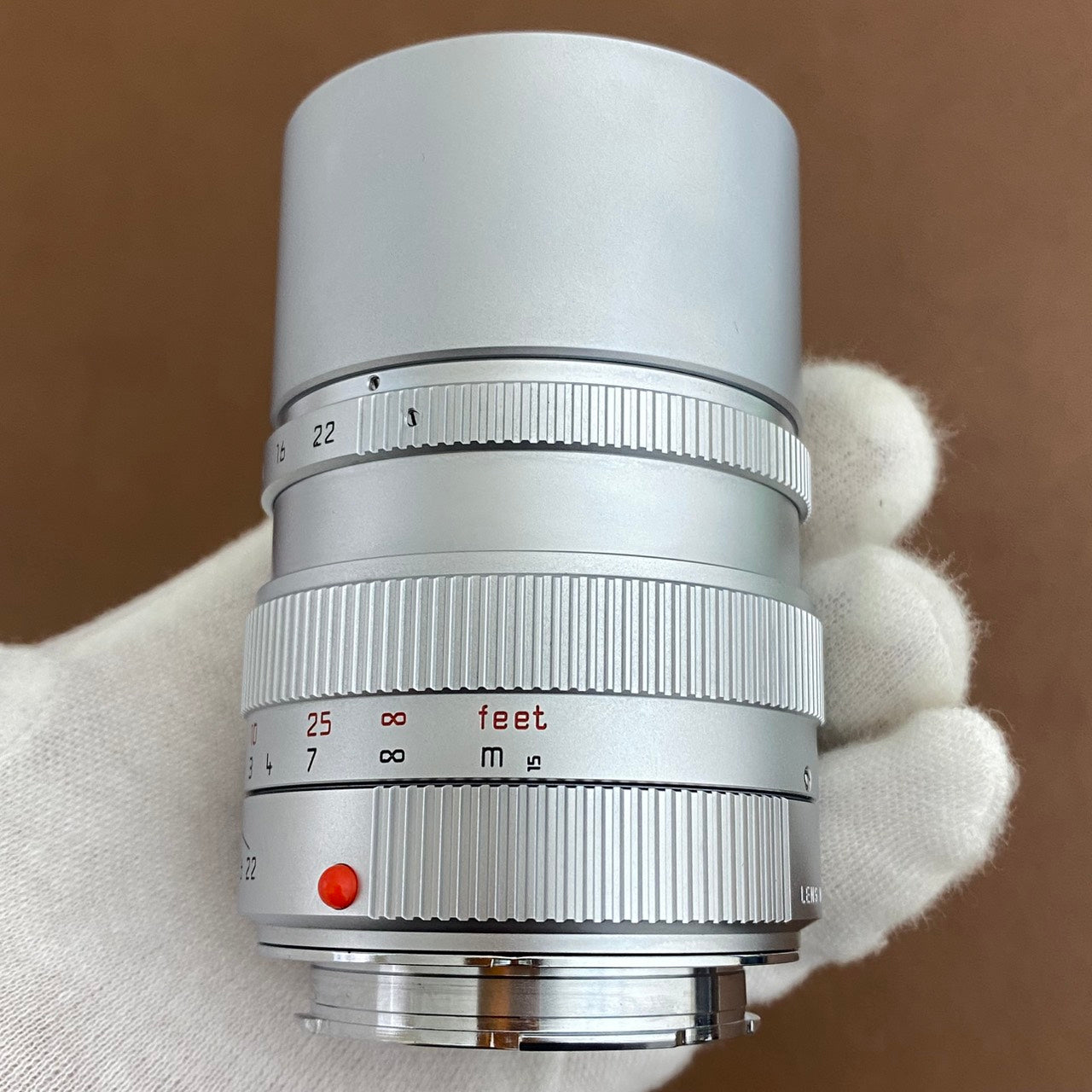 LEICA Elmarit M90mm f2.8 フード組み込み Silver 1997年製 付属品完備