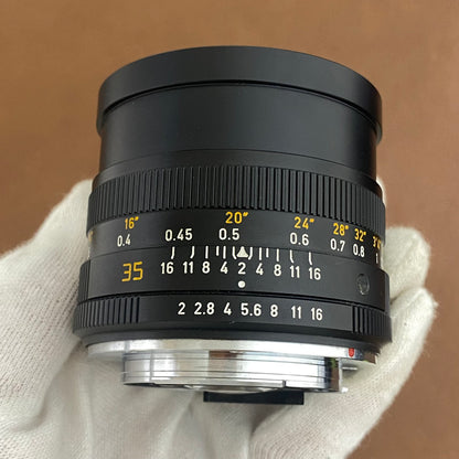 LEICA Summicron R35mm f2.0 フード組込み 3-CAM 1985年製 メンテナンス済み