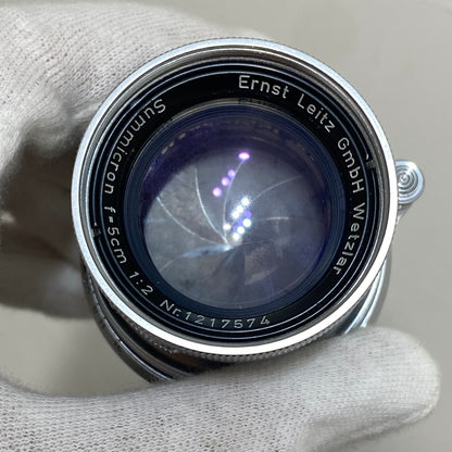 LEICA Summicron M50mm f2.0 沈胴 1954年製 ｍ表記 メンテナンス済み